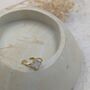 White Little Clover Charm Ring In 18 K Gold Plate, thumbnail 1 of 3