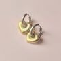 Two Tone Hoop Earrings With Removable Heart, thumbnail 3 of 4