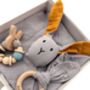 Bunny Muslin New Baby Gift Set In Keepsake Box, thumbnail 7 of 12