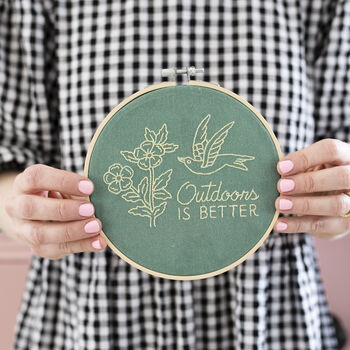 Outdoors Is Better Embroidery Hoop Kit, 3 of 9