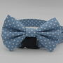 Light Blue Polkadot Dog Bow Tie, thumbnail 4 of 8