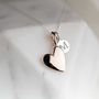 'Totally Devoted' Personalised Heart Charm Necklace, thumbnail 7 of 11