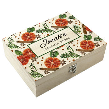 Personalised Christmas Spices Tea Box, 6 of 6