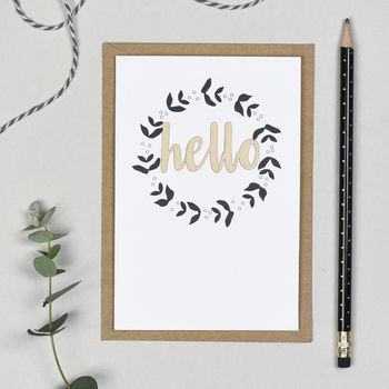 Hello Wooden Words Card, 3 of 3
