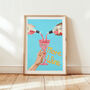 More Wine Kitchen Wall Art | Colourful Wine Print, thumbnail 1 of 11