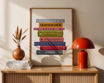 Edinburgh Book Stack Art Print, 3 of 6