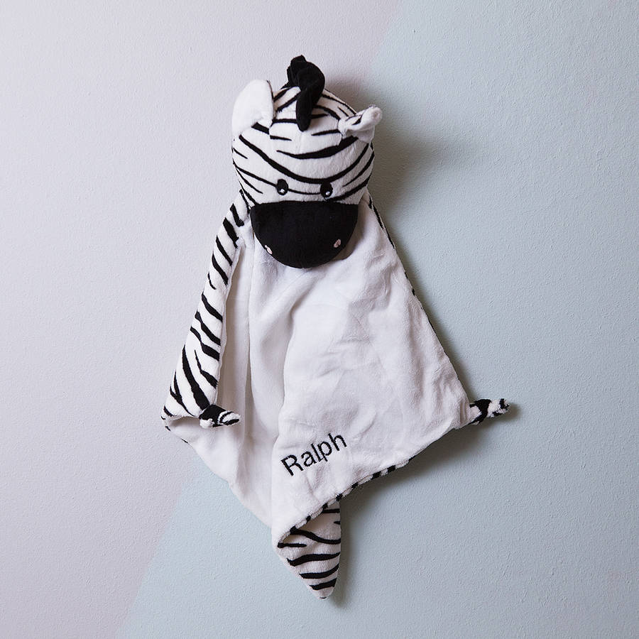 Personalised Zebra Baby Comforter By Clouds and Currents