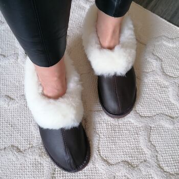 Lina Sheepskin Boots Slippers, 2 of 2