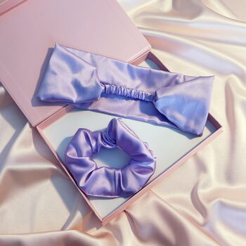 Silk Scrunchie And Headband Gift Set, 2 of 9