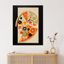 Margherita With Extra Olives Kitchen Wall Art Print, thumbnail 1 of 6