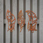 Set Of Rusty Metal Feathers Geometric Feathers Decor, thumbnail 6 of 10