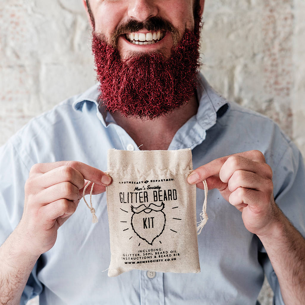 glitter beard kit by men's society