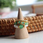 Green Aventurine Stacked Stretch Rings, thumbnail 1 of 6