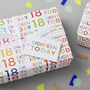 18th Birthday Wrapping Paper Set, thumbnail 1 of 5