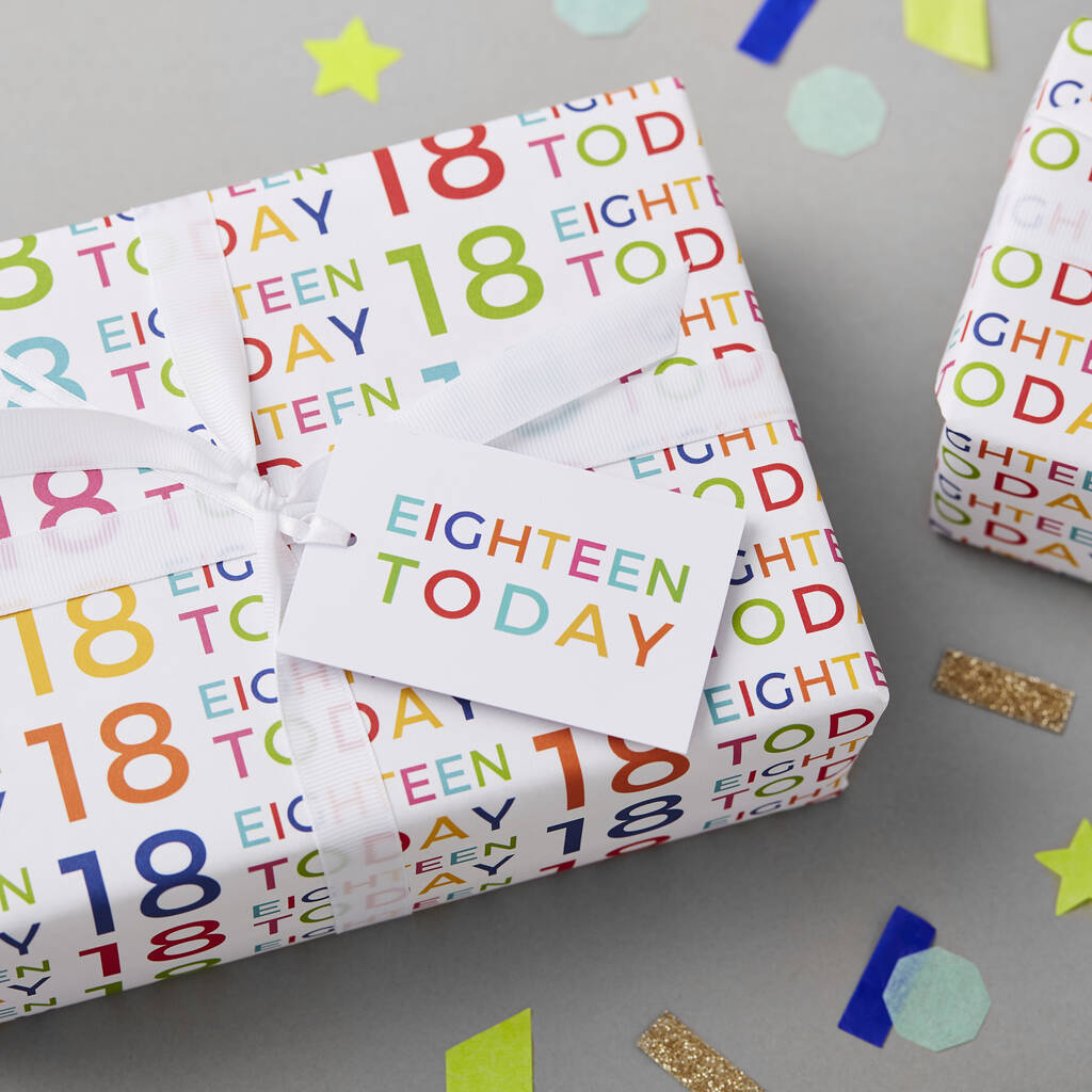 Wrapping Paper 18th Birthday