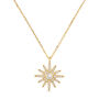Dainty 14 K Gold Star Sun Necklace, thumbnail 2 of 10