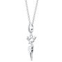 Sterling Silver Deer Charm Necklace, thumbnail 3 of 8