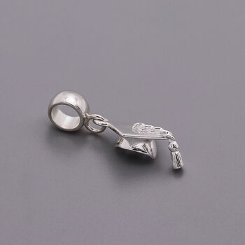 Mortar Board Engraved Silver Graduation Charm And Card, 6 of 11