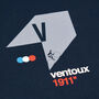 Ventoux 1911 Navy Cycling T Shirt, thumbnail 3 of 6