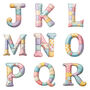 Personalised Patchwork Alphabet Grey Teddy Bear, thumbnail 8 of 10