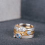 Asymmetrical Oval Diamond Platinum Engagement Ring, thumbnail 2 of 3