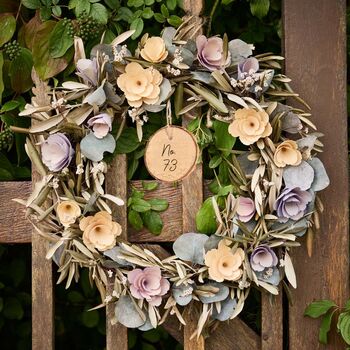 Personalised Litton Pastel Floral Wreath, 2 of 8