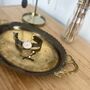 Vintage Brass Tray With Decorative Handles, thumbnail 5 of 8
