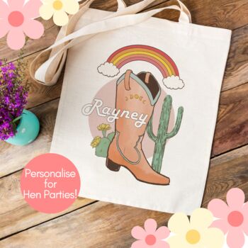 Cowgirl Boot Personalised Hen Party Bag, 3 of 3