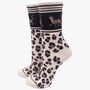 Women's Bamboo Socks Gift Box Neutral Star Cheetah, thumbnail 3 of 5