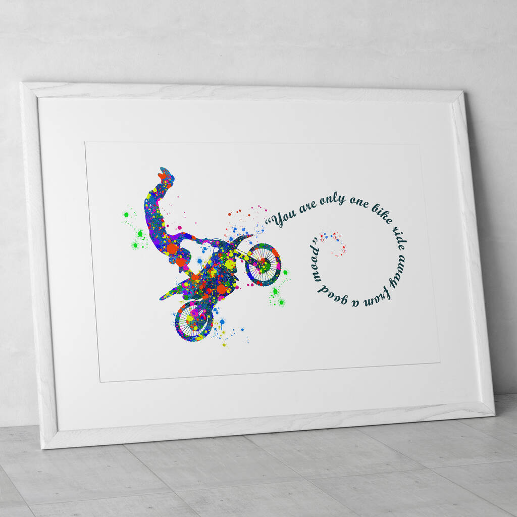 Motocross Personalised Poster By Pixelstopaper