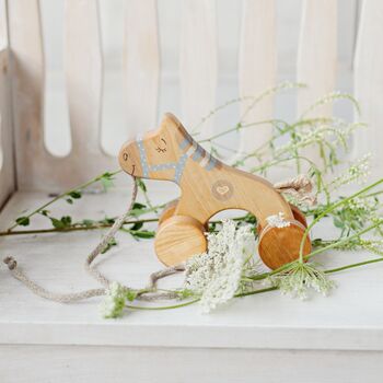 Wooden Pull Along Toy Horse, 3 of 5