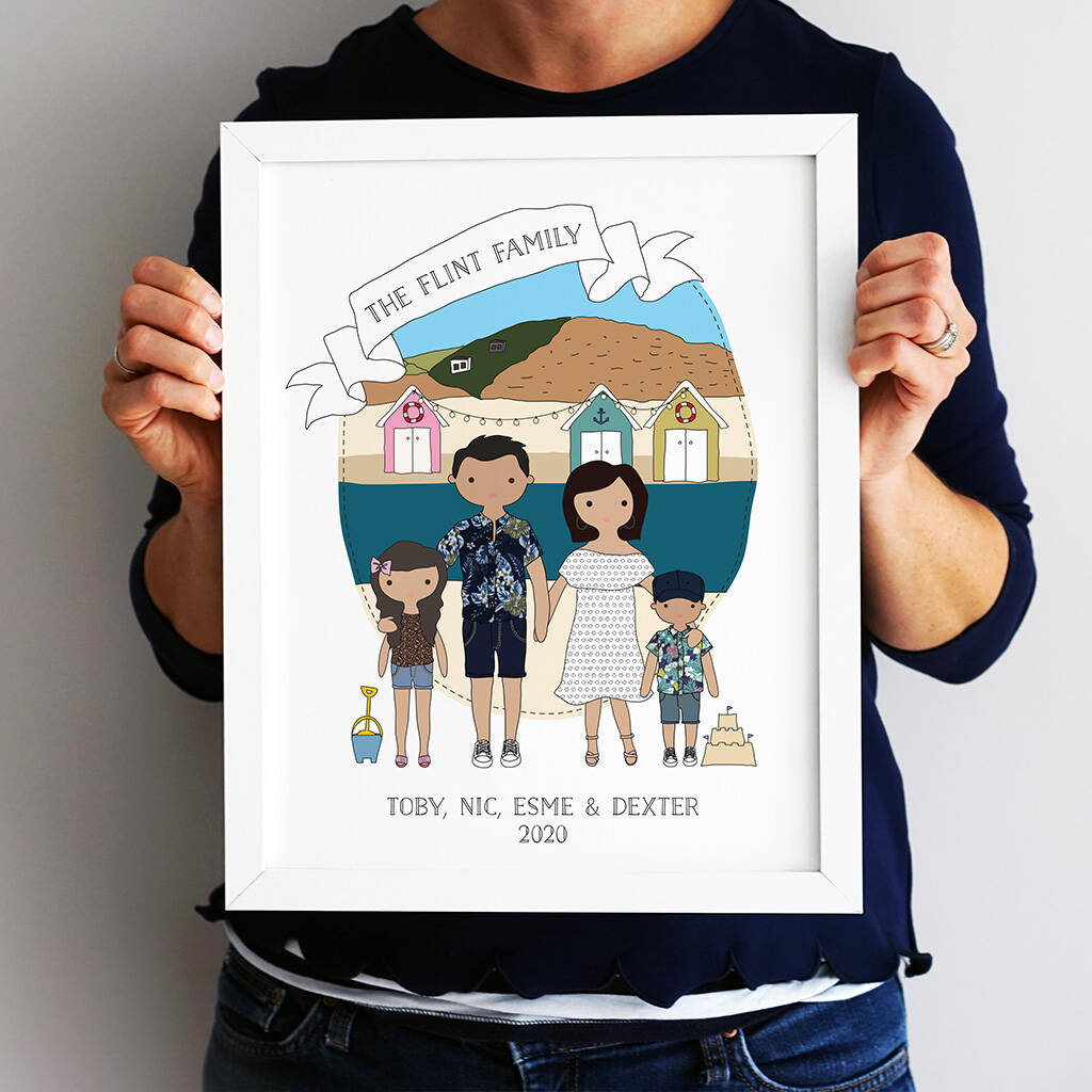 Personalised Family Illustration, 1 of 7