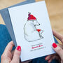 Personalised Daddy Bear And Cubs Christmas Card, thumbnail 3 of 5