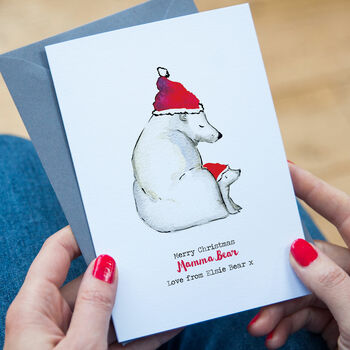 Personalised Daddy Bear And Cubs Christmas Card, 3 of 5