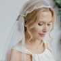 Juliet Cap Wedding Veil With Lace Edge • Lace Juliet Cap Wedding Veil • Deco Wedding Veil Juliet Cap, thumbnail 1 of 6