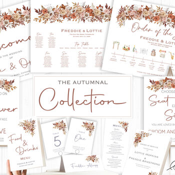 Wedding Choose A Seat Sign Autumn Floral, 5 of 5