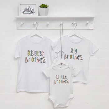 Dots And Dashes Brother Sister Set Of Three T Shirt Set, 2 of 7