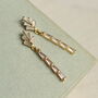 Art Deco Crystal Chrysler Baguette Drop Earrings, thumbnail 5 of 7