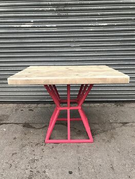 Reclaimed Industrial Cage Pedestal Table, 2 of 8