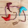 Decorative String Silk Fabric Birds With Bell, thumbnail 1 of 6