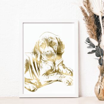 Personalised Pet Portrait Foil Photograph Print, 7 of 12