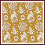 Regal Doves And Lions Wine And Mustard Luxury Silk Scarf 120cm * 120cm, thumbnail 5 of 5