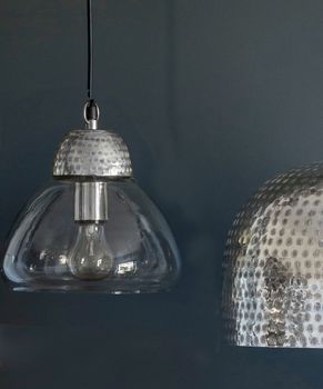 Etched Metal And Glass Pendant Lights, 3 of 4