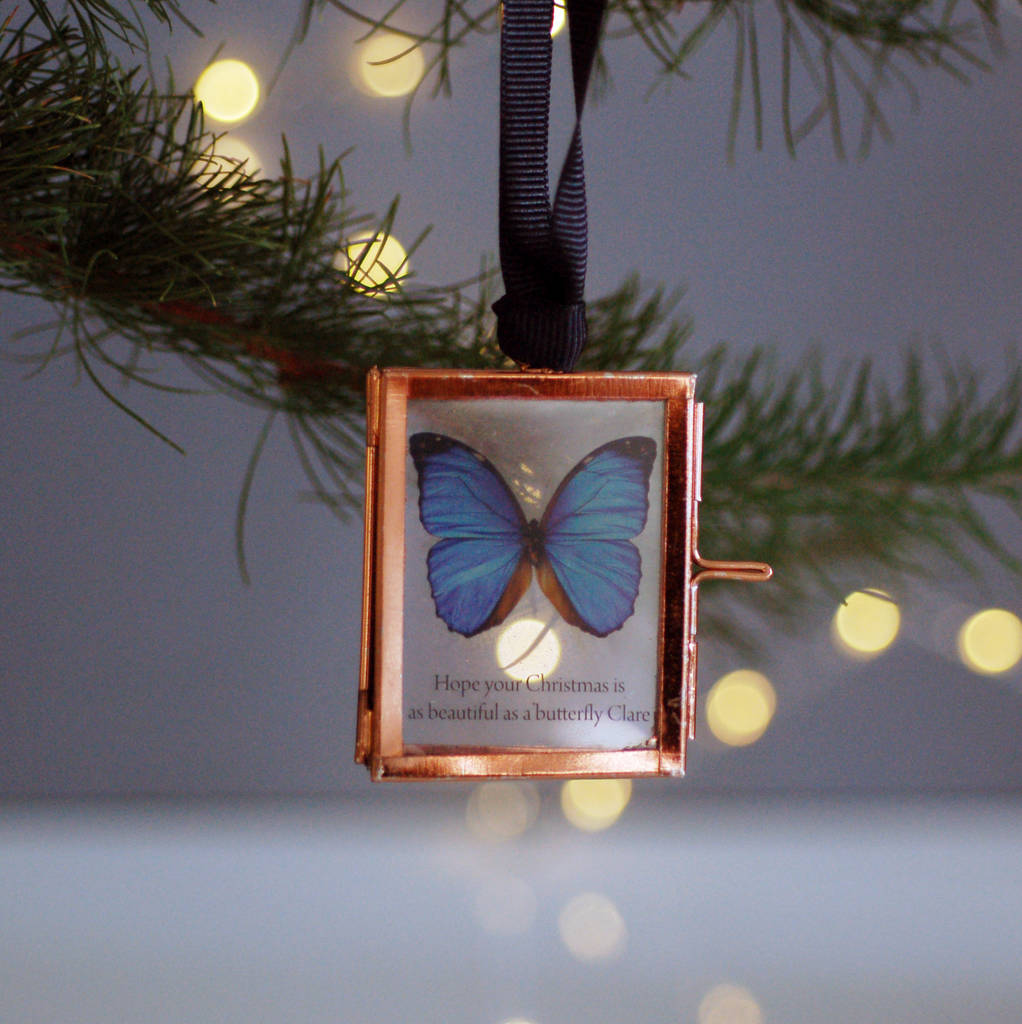 Personalised Christmas Decoration Bauble Peacock By The Luxe Co