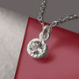 White Topaz November Birthstone Silver Necklace, thumbnail 1 of 3