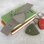 Personalised Recycled Leather Plectrum Keeper Keyring, thumbnail 3 of 5