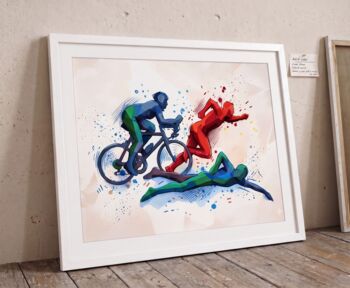 Custom Personalised Triathlon Print, 3 of 8