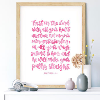 Trust In The Lord Print Choose Your Colour, 6 of 6