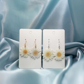Daisy Flower Sterling Silver Or Gold Plated Earrings, 12 of 12