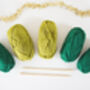 Giant Christmas Pudding And Sprout Knitting Kits, thumbnail 3 of 6